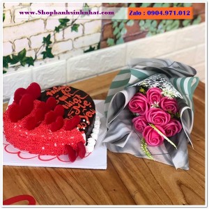 Combo Bánh Kem & Hoa Tươi - MM71